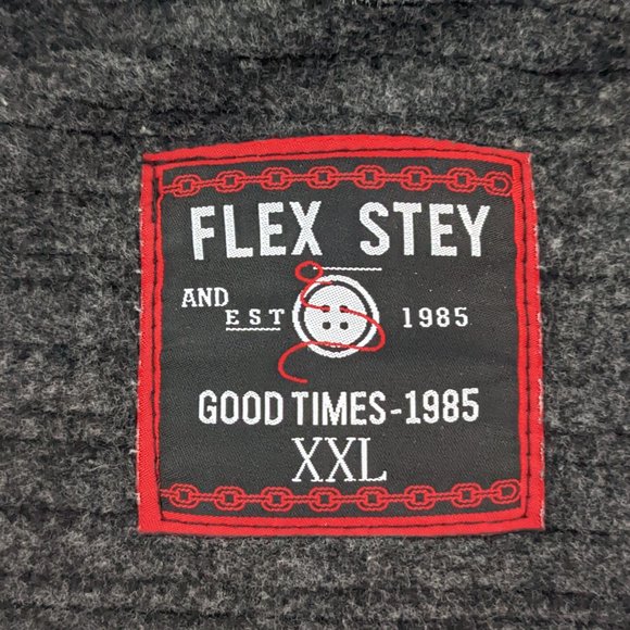 Men Gray-Black Stand-up Collar Sweater / Curvy design - Picture 7 of 9